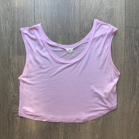 Aritzia Wilfred Muscle Tee T-shirt Cropped sleeveless lilac purple Size XS - Picture 8 of 14
